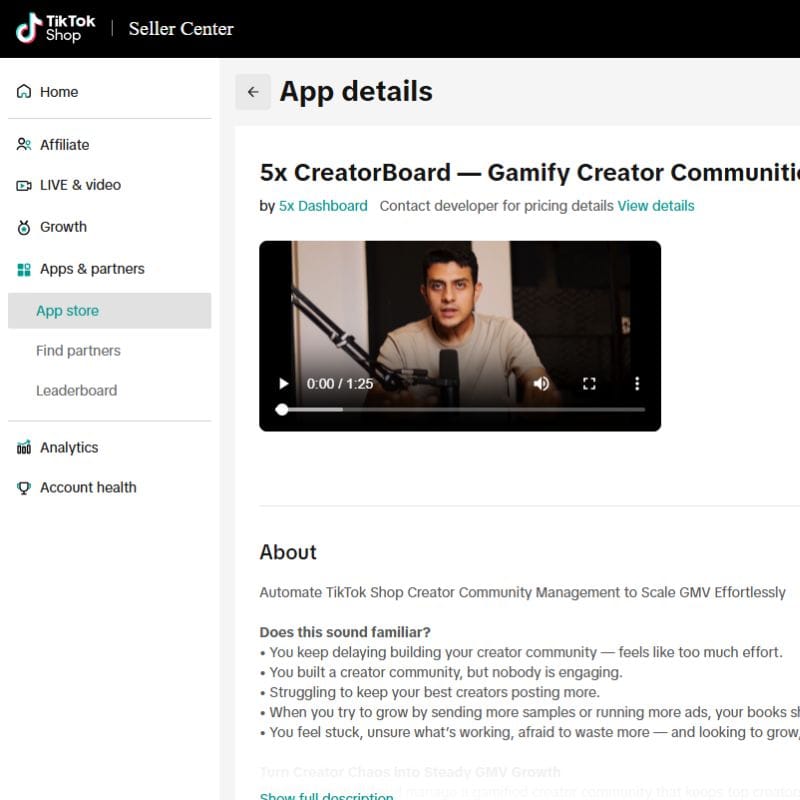 Tiktok shop seller central - 5x Creatorboard